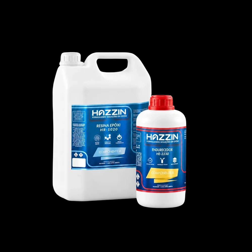 Sistema de resina epóxi HE2230 Hazzin: galão da resina HR1020 com o endurecedor HE2230 de média espessura para river table